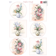Marianne Design KivágóívA4 - Mattie&#039;s Mooiste vases - Decoupage paper (1 db) matrica