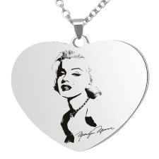 Marilyn Monroe medál lánccal, választható több formában és színben medál