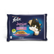 Mars-Nestlé Felix Fantastic junior csirke/lazac aszpikban, 4x85g macskaeledel