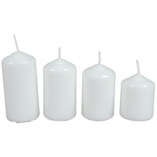  Mártott 40mm-es lépcsős gyertya fehér (csom ár) gyertya