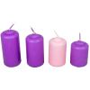  Mártott 40mm-es lépcsős gyertya lila-rózsaszín (csom ár)