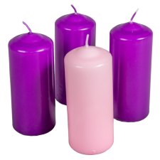  Mártott henger gyertya 50x120 mm lila-rózsaszín 4db/csom (db ár) gyertya
