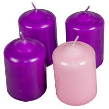 Mártott henger gyertya 50x75 mm lila-rózsaszín 4db/csom (db ár) gyertya