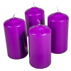  Mártott henger gyertya 60x120mm lila 4db/csom (db ár)