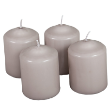  Mártott henger gyertya 60x80mm homok 4db/csom (db ár) gyertya