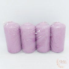 Mártott henger gyertya - viola dekorációs kellék