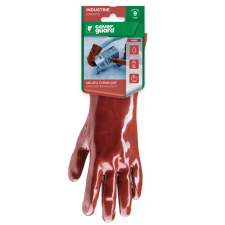  MÁRTOTT PVC KESZTYŰ, BORDÓ, S/L/O, 36CM védőkesztyű