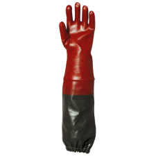 MÁRTOTT PVC KESZTYŰ, BORDÓ, SAV/LÚG/OLAJÁLLÓ, 70CM HOSSZÚ_9 védőkesztyű