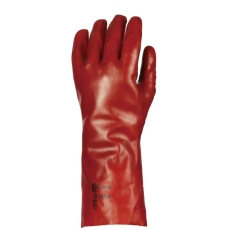  MÁRTOTT PVC KESZTYŰ, PIROS, 36CM HOSSZÚ_10