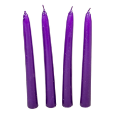 Mártott spitz gyertya lila 20cm (db ár) 20db/csom gyertya