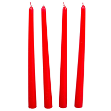  Mártott sziluett gyertya piros 310 mm 4db/csom (db ár) gyertya