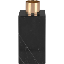  Márvány gyertyatartó Modern Antique 4,5 cm x 4,5 cm x 10 cm fekete-arany gyertyatartó