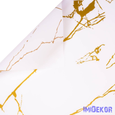  Márványmintás fólia ív 58x58cm 20db/cs - Fehér dekorációs kellék