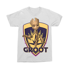 Marvel A galaxis őrzői férfi rövid ujjú póló - Groot shield