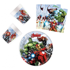 Marvel Avengers Infinity Stones, Bosszúállók party szett 36 darabos, 20 cm-es tányérral party kellék