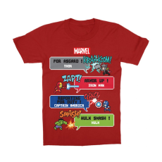 Marvel Bosszúállók gyerek rövid ujjú póló - Marvel Heroes 8bit