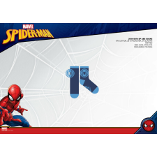 Marvel Pókember csúszásgátlós teliplüss bokazokni gyerekeknek - sötétkék-világoskék-kék - 23-26 gyerek zokni