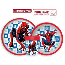 Marvel Pókember Midnight Flyer csúszásmentes étkészlet, micro műanyag szett babaétkészlet