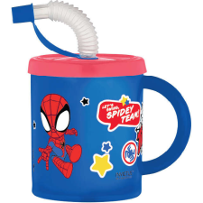 Marvel Pókember Spidey szívószálas bögre, műanyag 210 ml üdítős pohár