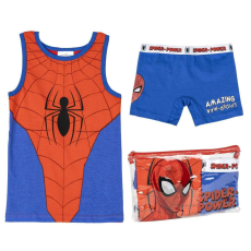 Marvel Pókember trikó + boxer szett, rövid pizsama ajándék neszesszer 2-3 év (98 cm)