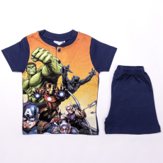 Marvel Rövid ujjú pamut gyerek pizsama - Bosszúállók - sötétkék - 116