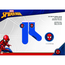 Marvel Spiderman csúszásgátlós meleg téli zokni gyerekeknek - sherpa zokni - sötétkék - 23-26 gyerek zokni