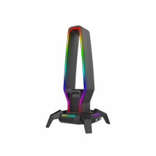 Marvo Kobe 30 RGB világítású fejhallgató tartó fekete fejhallgató állvány