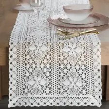  Mary asztalterítő Fehér 40x180 cm lakástextília