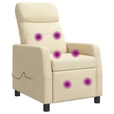  Masszázs Fotel Krémszínű Szövet masszázsfotel