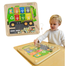  Masterkidz Mágneses Tábla Hulladékválogatás Újrahasznosító Teherautó Montessori fajáték