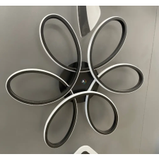 MasterLED Galaxis Virgo 77 W-os, 58x10 cm, fekete LED távirányítós mennyezeti lámpa világítás