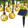 MasterLED Girlanda Solarna LED Łańcuch Świetlny 20LED 24lm 3000K Ciepła Okrągła IP44 4.85m Masterled