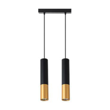 MasterLED KEON mennyezeti függőlámpa 2xGU10 fekete + arany MASTERLED világítás