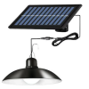 MasterLED Lampa Solarna Wiszaca High Bay 1.8W 100lm 6500K Zimna 120° z Czujnikiem Zmierzchu Pilot Czarny IP44 Masterled
