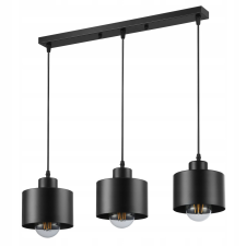 MasterLED Lampa Sufitowa Oprawa Wisząca 3x E27 Czarna Elza Masterled világítás