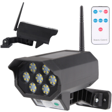 MasterLED LED napelemes lámpa hamis kamera kültéri kerti mozgásérzékelő + távirányító kültéri világítás