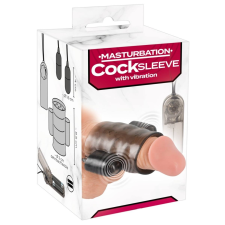  Masturbation - kétmotoros lécrezgető péniszmandzsetta (füst) péniszköpeny