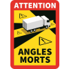 Matrica ANGLES MORTS - holttér figyelmeztetés teherautóra