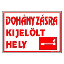  Matrica Dohányzásra kijelölt hely fehér piros "C" információs címke