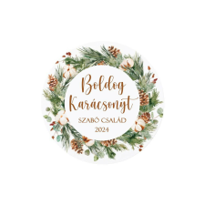 Matrica - Egyedi szöveggel ellátott, személyre szabott, karácsonyi matrica matrica