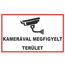  Matrica - Kamerával megfigyelt terület, 11,5×16,5 cm információs címke