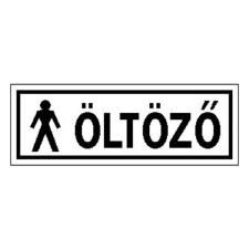 Matrica Öltöző férfi fehér "A" információs címke