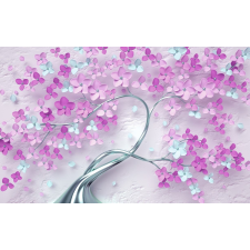  Matrica tapéta Absztrakt fa, lila, ezüst, 350 x 200 cm tapéta, díszléc és más dekoráció