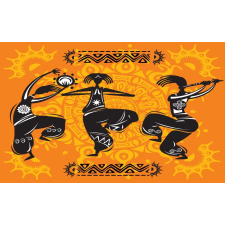  Matrica tapéta Aficani táncosok, grafika, absztrakt2, 300 x 250 cm tapéta, díszléc és más dekoráció