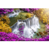 Matrica tapéta Cascada45 Vízesés a sárga erdőben, lila, 200 x 150 cm