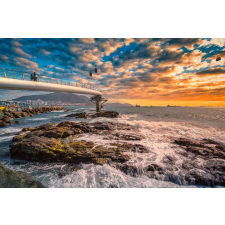  Matrica tapéta Natura159 Sunset in Busan, 200 x 150 cm tapéta, díszléc és más dekoráció