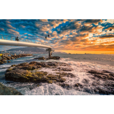  Matrica tapéta Natura159 Sunset in Busan, 250 x 200 cm tapéta, díszléc és más dekoráció