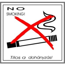 Matrica Tilos a dohányzás! fehér "A" információs címke