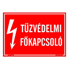  Matrica Tűzvédelmi főkapcsoló információs címke