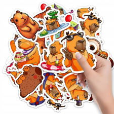 MATRICÁK KARAKTER MATRICA CAPYBARA RÁGCSÁLÓ ÁLLAT MINTÁK 10DB matrica